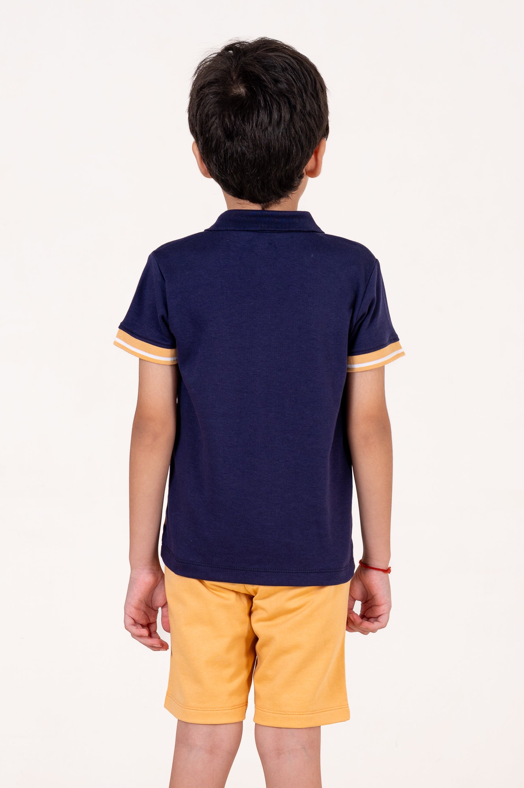 Co Ords With Stripes Print T Shirt Navy