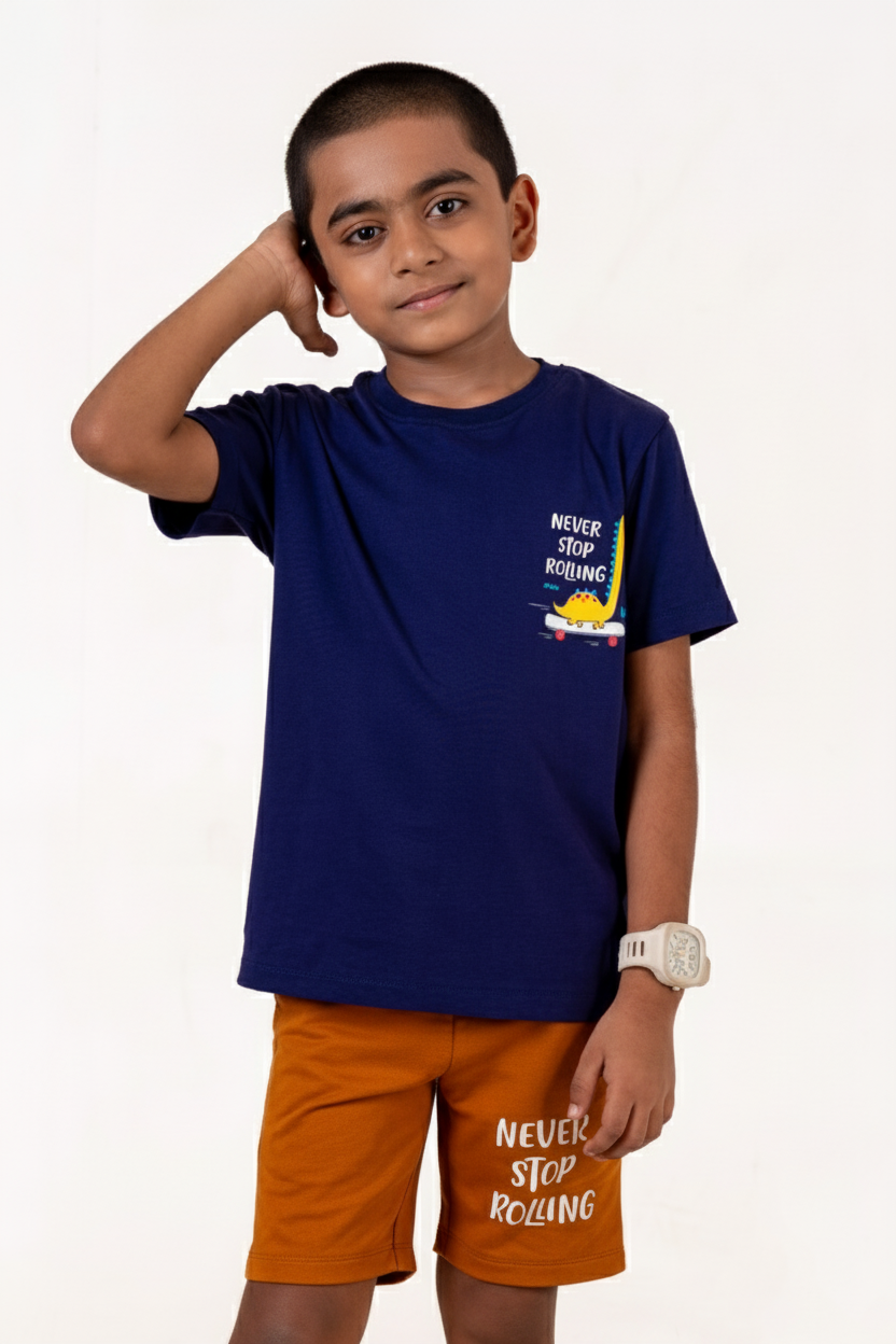 Co Ords With Print Navy