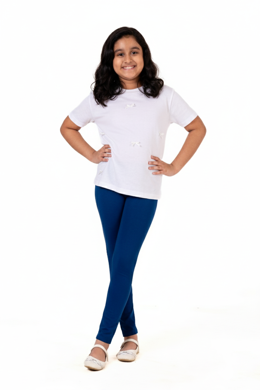 Plain Leggings Estate Blue