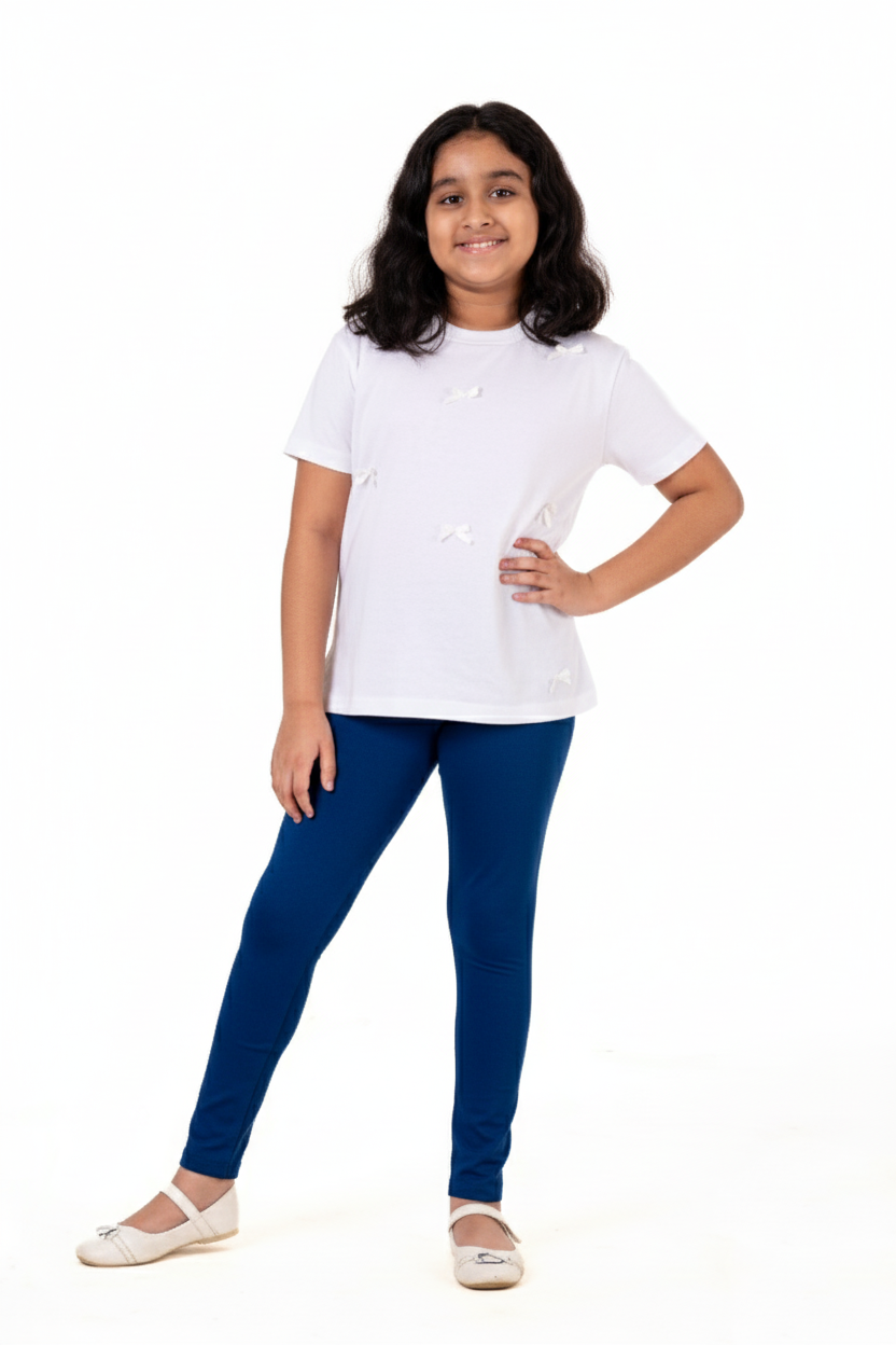 Plain Leggings Estate Blue