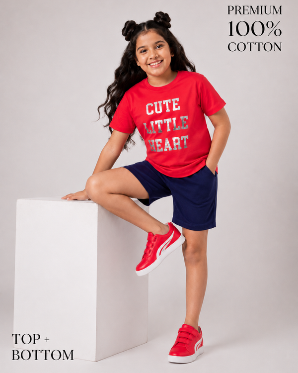 Organic Cotton Co Ords With Foil Print Pink