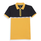 Navy/Ochre Slim Polo