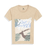 Oat Milk Regular Fit Printed Tshirt