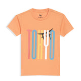Apricot Crush Regular Fit Printed Tshirt
