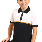 White/Navy Regular Fit Polo