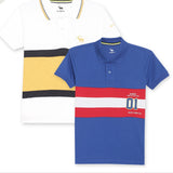 Pack of 2 Cobalt & White Polo Tshirts
