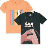 Pack of 2 Pine & Apricot Crush Tees
