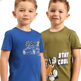 Pack of 2 Cobalt & Olive Tshirts