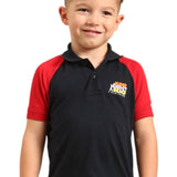 Bright Red/Navy Raglan Polo