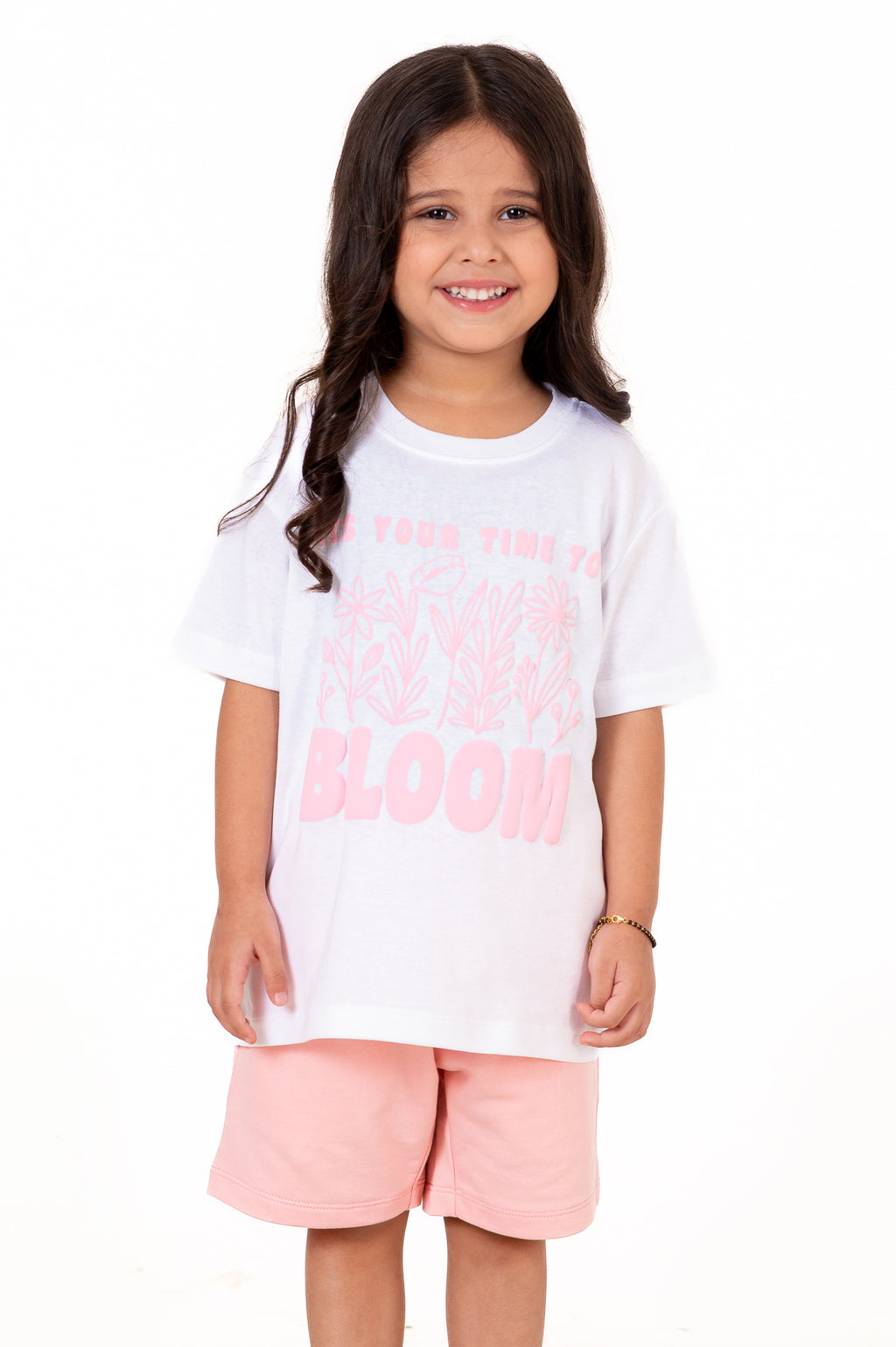 Co Ords With Puff Print Pink