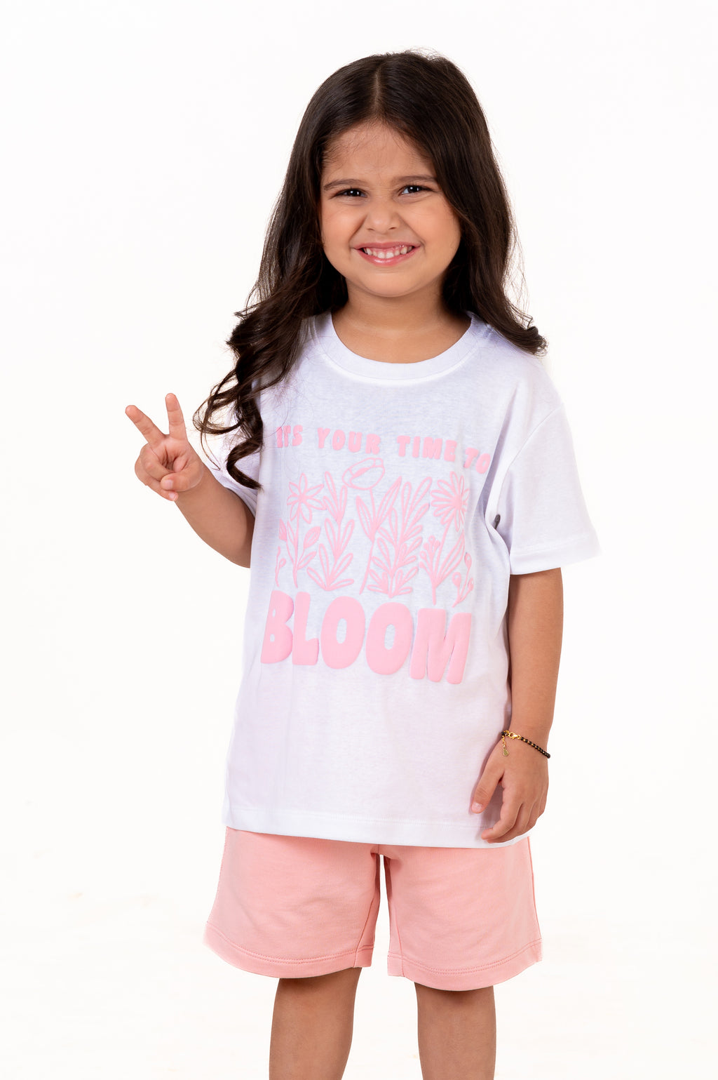 Co Ords With Puff Print Pink