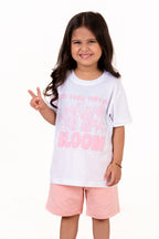 Co Ords With Puff Print Pink