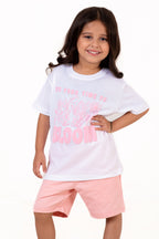 Co Ords With Puff Print Pink