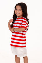 Co Ords With Yarn Dyed Stripes Cloud Dancer