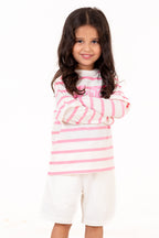 Crew Neck Y/D With Firel And Puff Print Pink