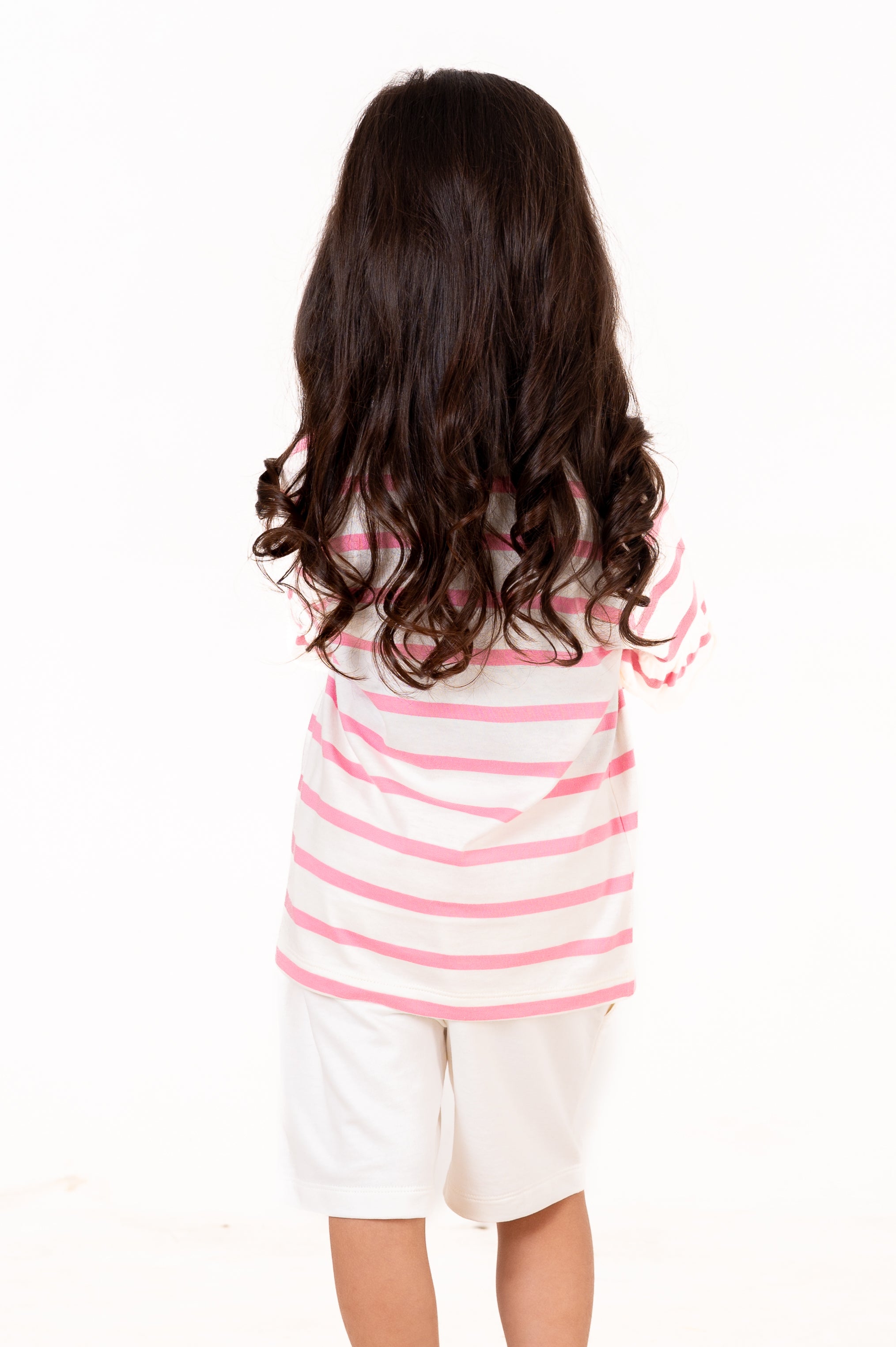 Crew Neck Y/D With Firel And Puff Print Pink