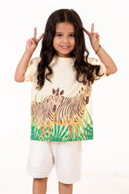 Crew Neck With Digital Printing Sandal