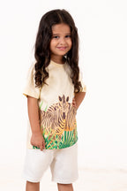 Crew Neck With Digital Printing Sandal