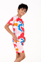 Co Ords With Aop Print With Rubber Bagde Cloud Dancer