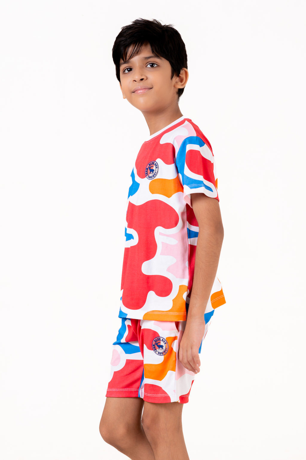 Co Ords With Aop Print With Rubber Bagde Cloud Dancer