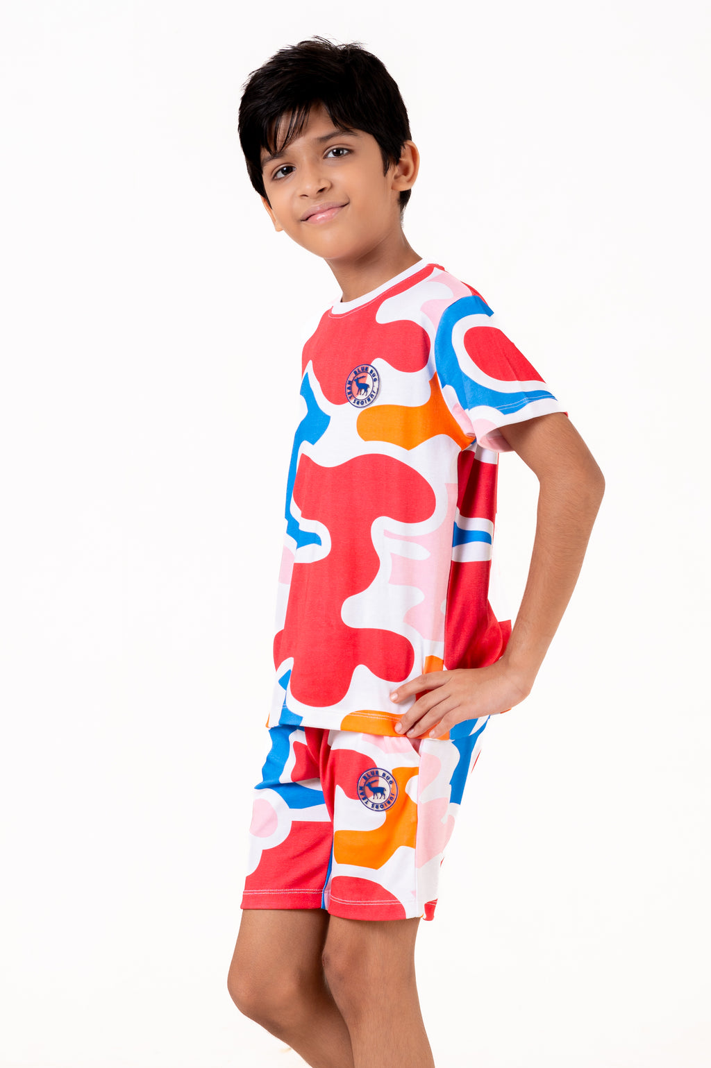 Co Ords With Aop Print With Rubber Bagde Cloud Dancer