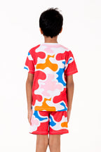 Co Ords With Aop Print With Rubber Bagde Cloud Dancer