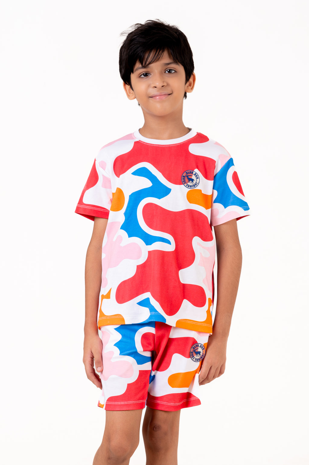 Co Ords With Aop Print With Rubber Bagde Cloud Dancer