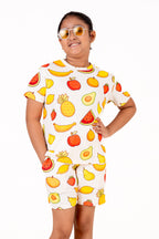 Co Ords With Aop Print White