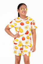 Co Ords With Aop Print White