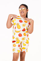 Co Ords With Aop Print White