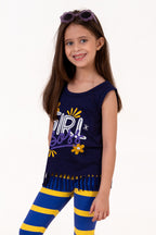 Tank Top With Normal Print Navy