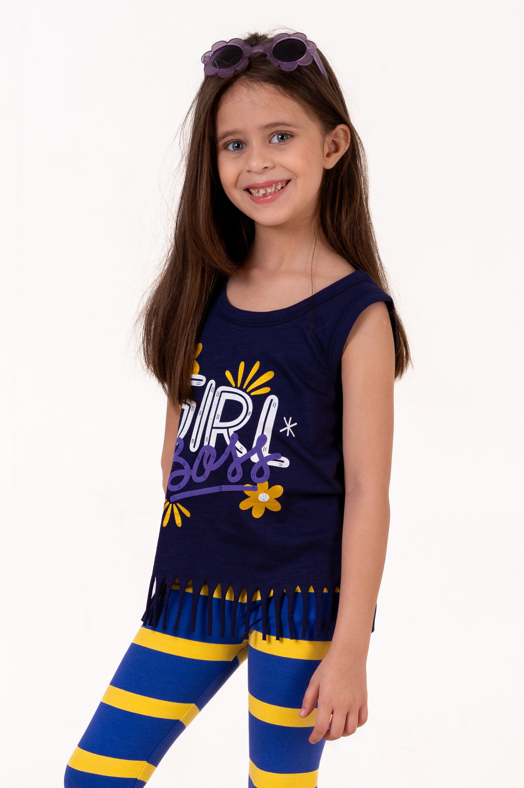 Tank Top With Normal Print Navy