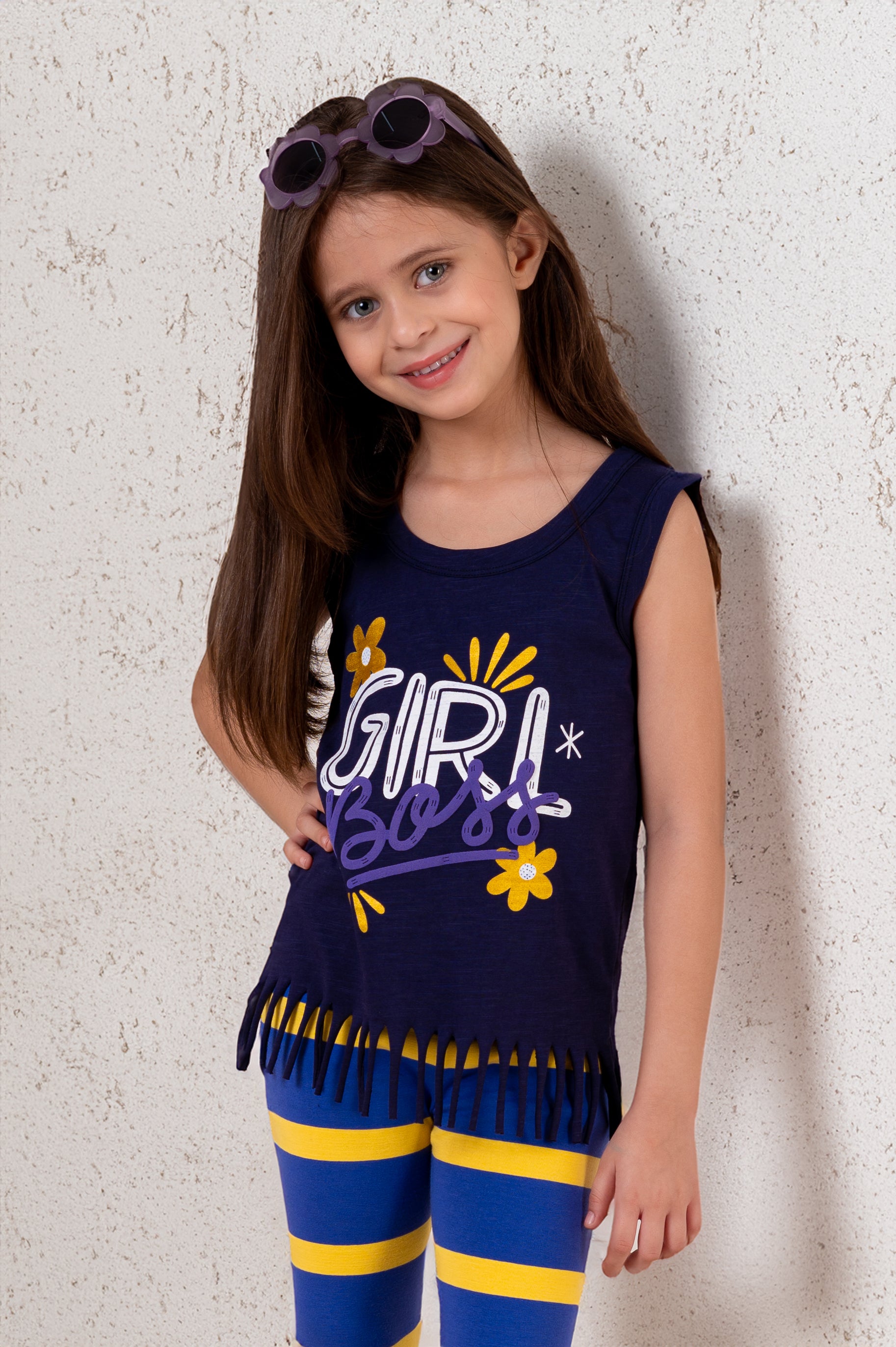 Tank Top With Normal Print Navy