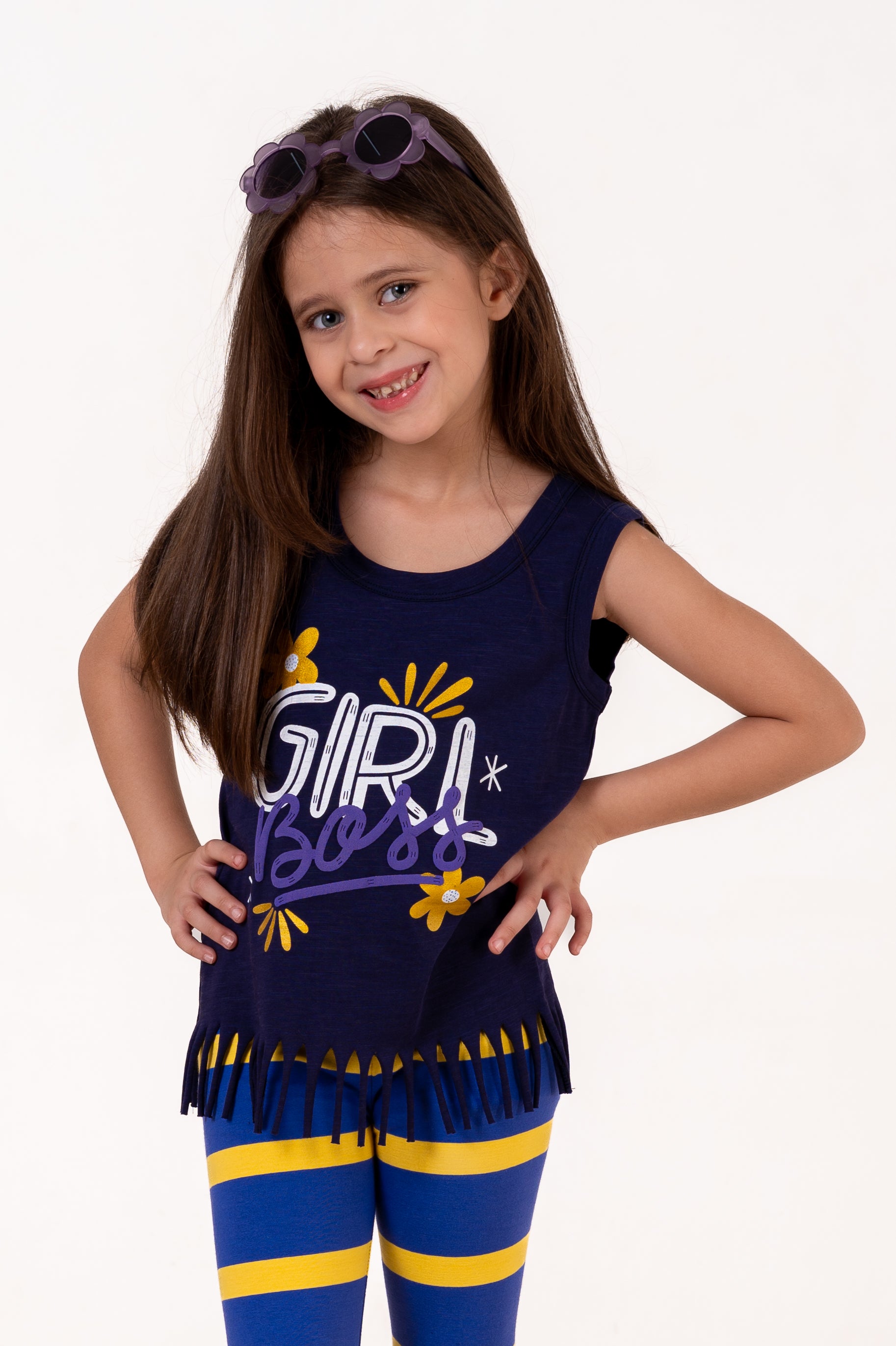 Tank Top With Normal Print Navy