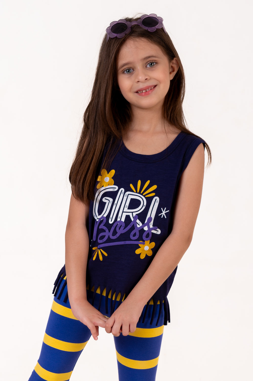 Tank Top With Normal Print Navy