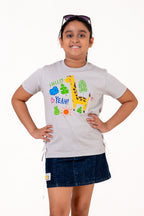 Crew Neck With Chennile Emb And Bow Sky Blue