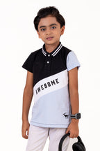 Polo With Print And Cut & Sew Black