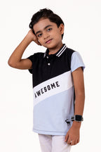 Polo With Print And Cut & Sew Black