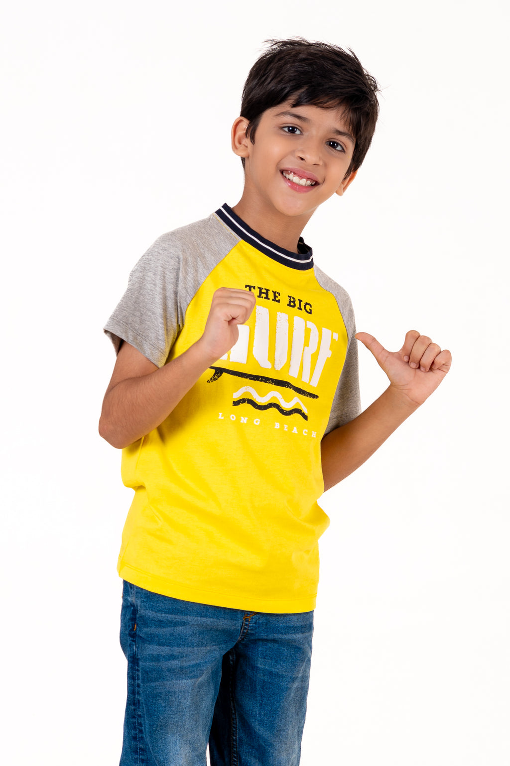 Ragalon Sleeve With Puff Print Yellow