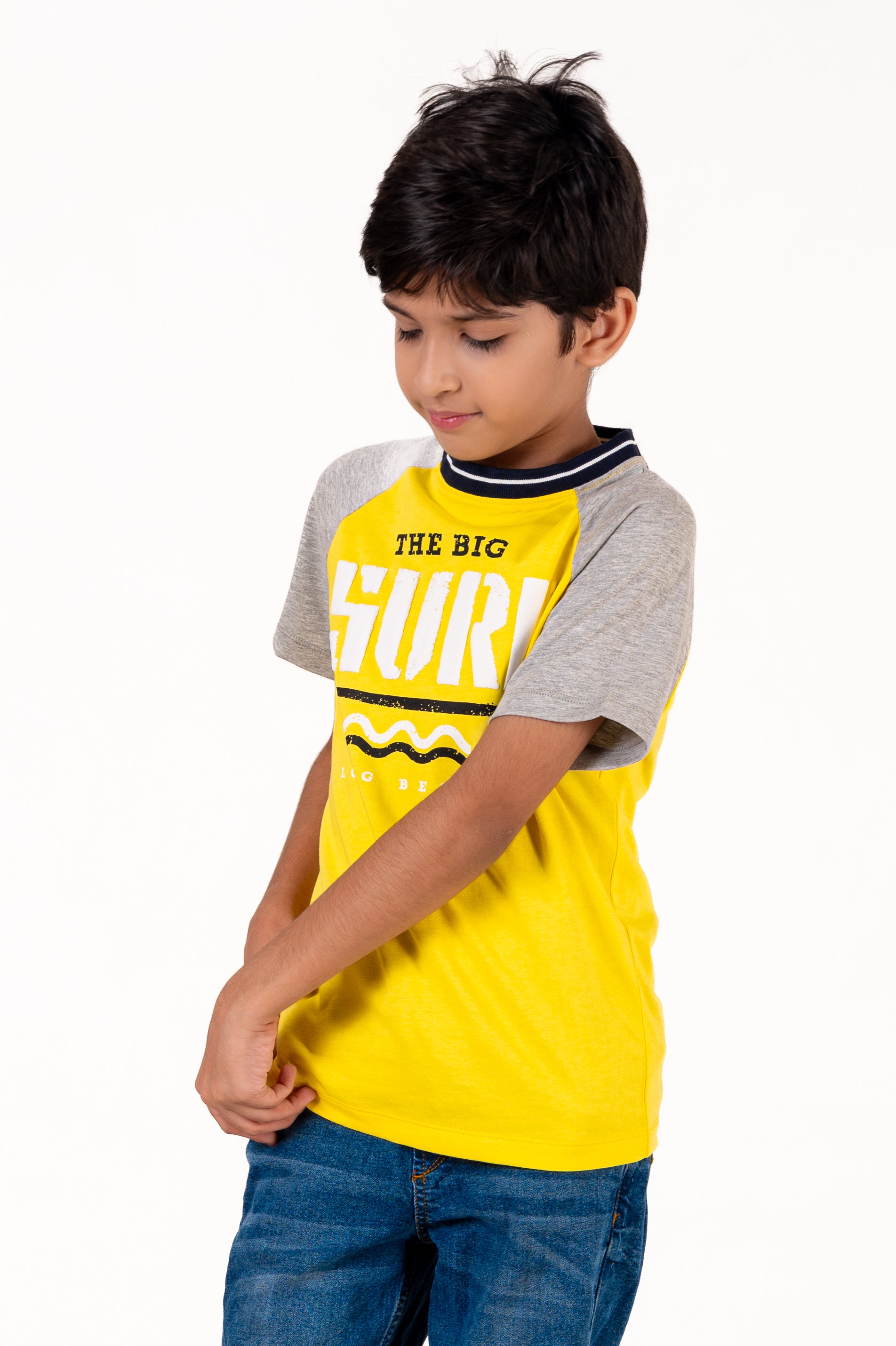 Ragalon Sleeve With Puff Print Yellow