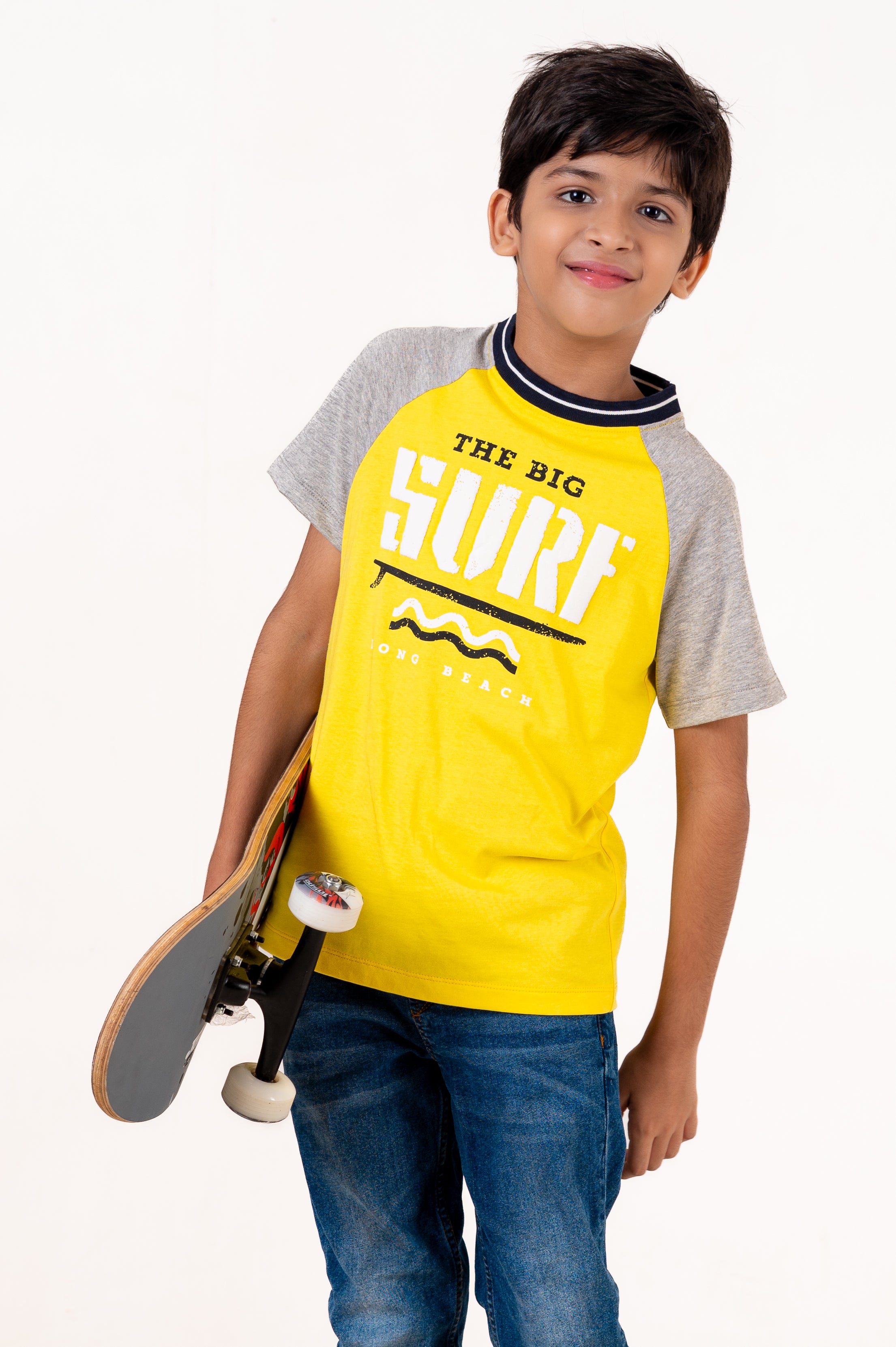 Ragalon Sleeve With Puff Print Yellow