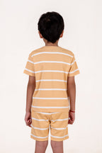 Co Ords With Cut & Sew And Puff Print Cloud Dancer