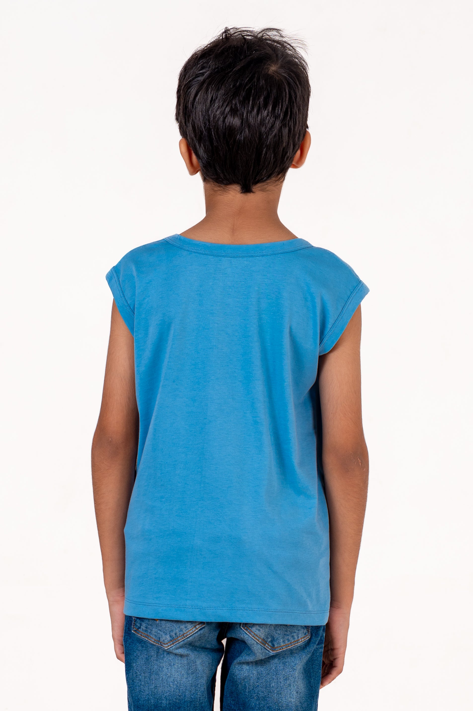 Tank Top With Chennile Emb Blue