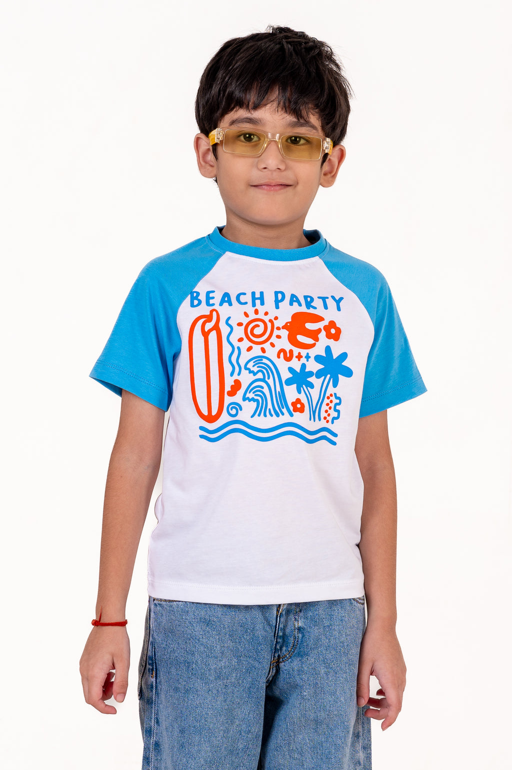 Ragalon Sleeve With Puff Print White