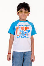 Ragalon Sleeve With Puff Print White