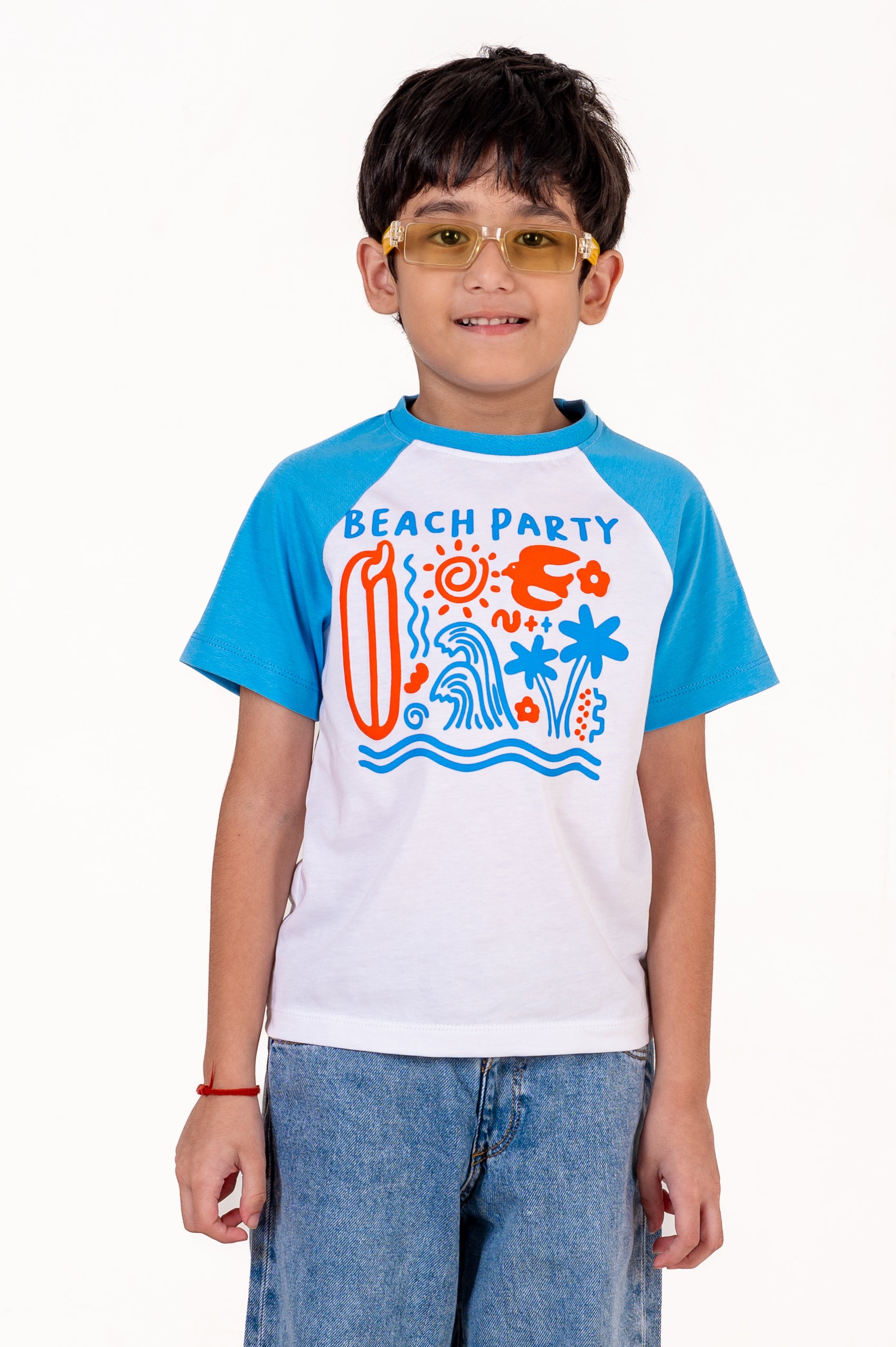 Ragalon Sleeve With Puff Print White