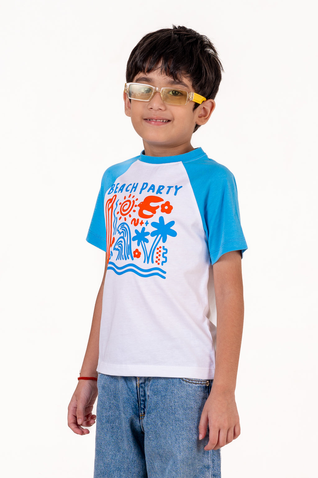 Ragalon Sleeve With Puff Print White