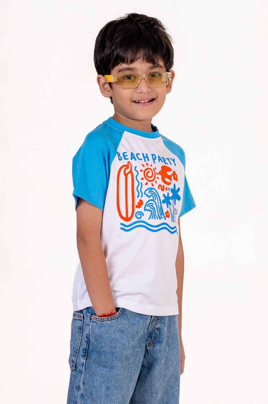 Ragalon Sleeve With Puff Print White