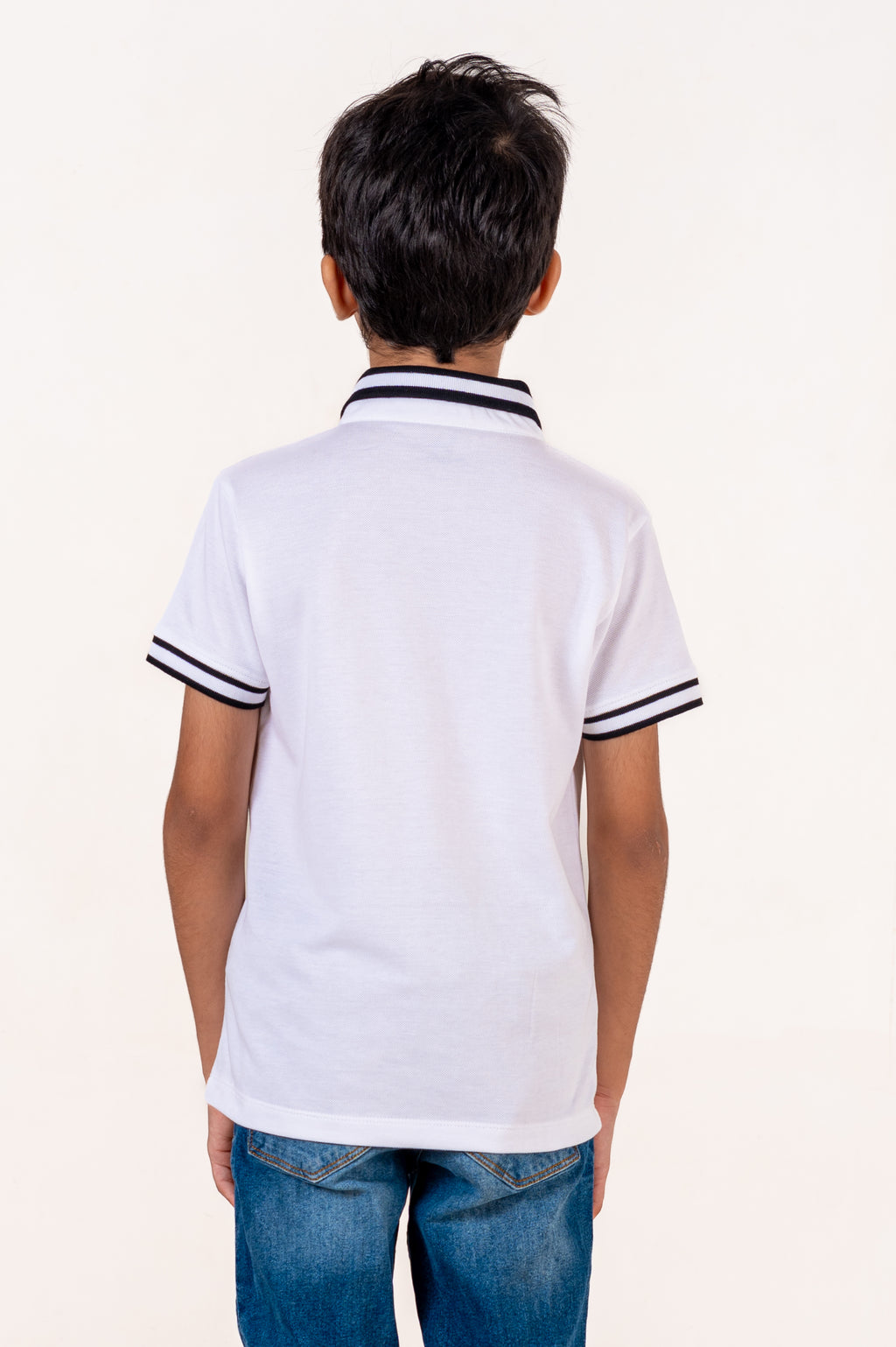Kids Polo With Hd Print Cloud Dancer