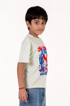 Crew Neck With Puff Print Pista Green